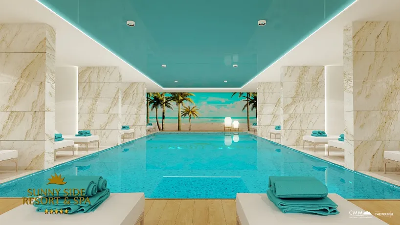 Spa ve wellness olanaklarına sahip modern bir komplekste lüks daireler.